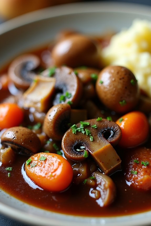 hearty vegetarian mushroom stew