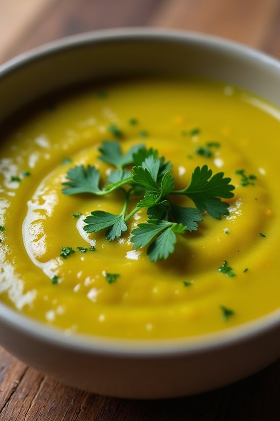hearty vegetarian split pea soup