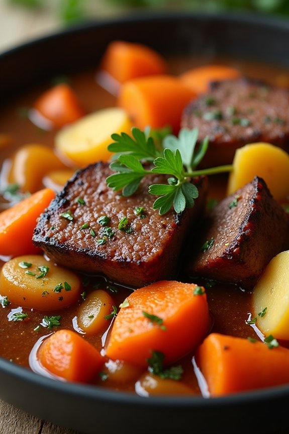 hearty venison root vegetable stew