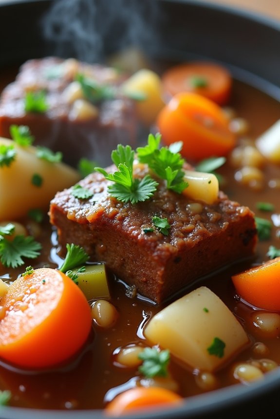 hearty venison wild rice stew