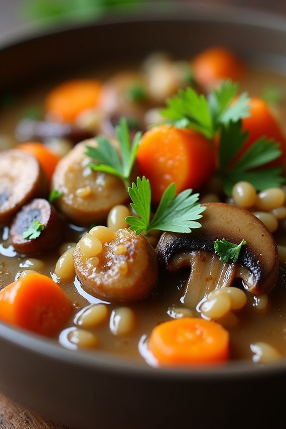 hearty winter mushroom stew
