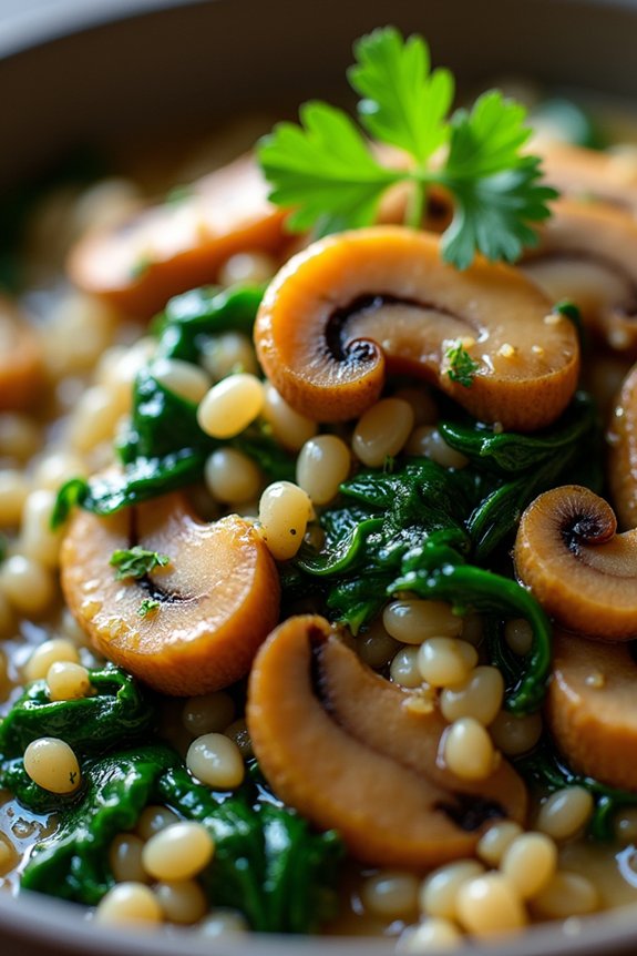 herbed mushroom barley soup