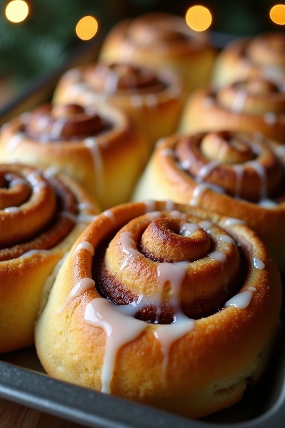 holiday eggnog cinnamon rolls