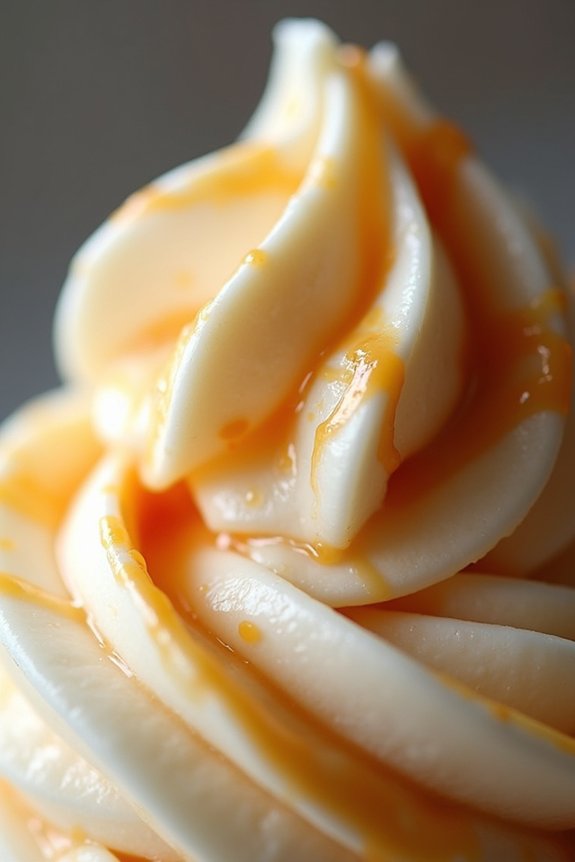 homemade caramel swirl ice cream