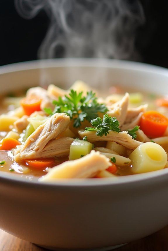 homemade comforting chicken soup
