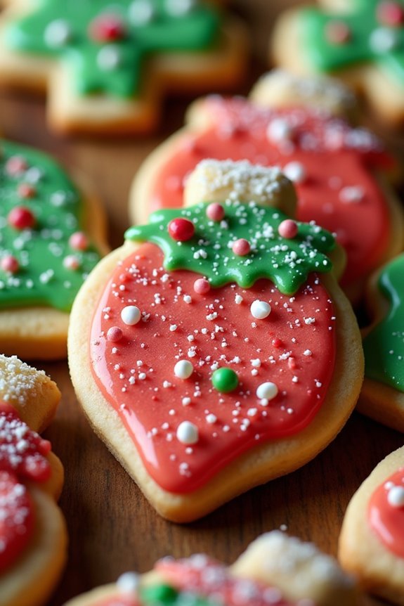 iced christmas ornament cookies