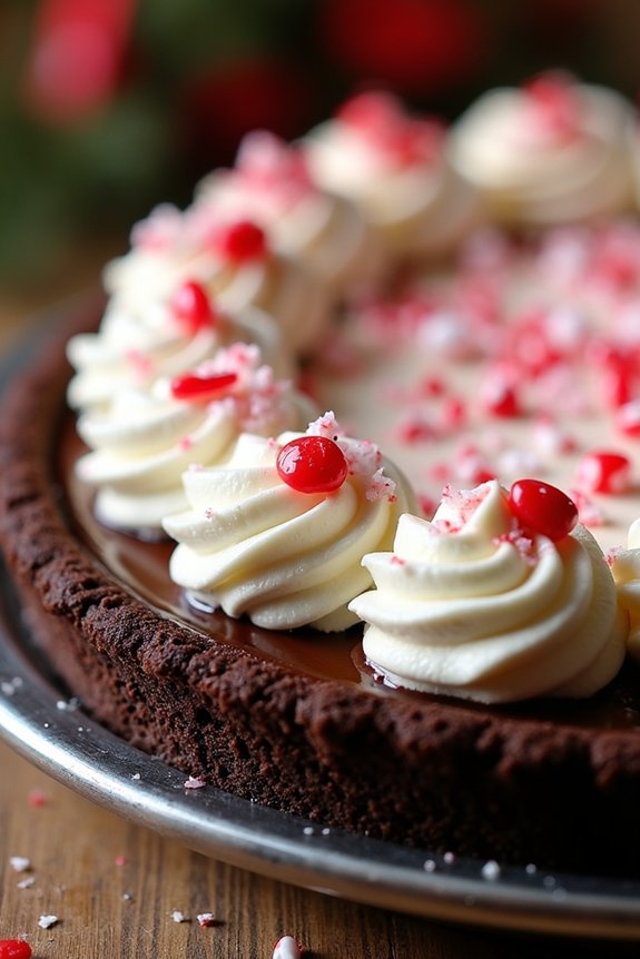 indulgent chocolate peppermint pie