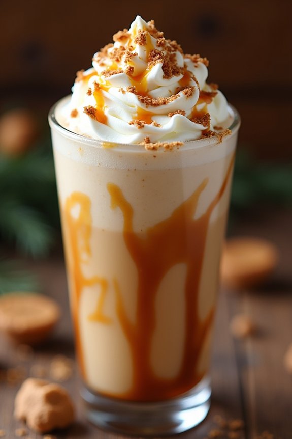 indulgent festive pudding shake