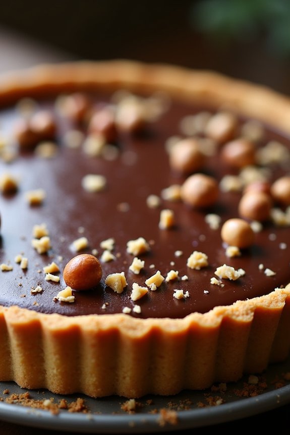 keto chocolate hazelnut tart