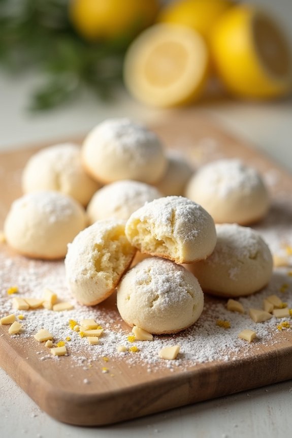 lemon almond snowball cookies