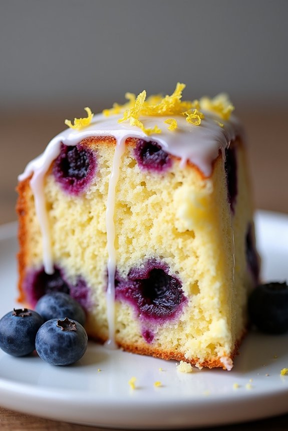 lemon blueberry holiday cake