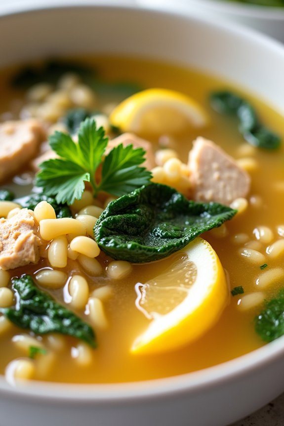 lemon chicken orzo soup recipe