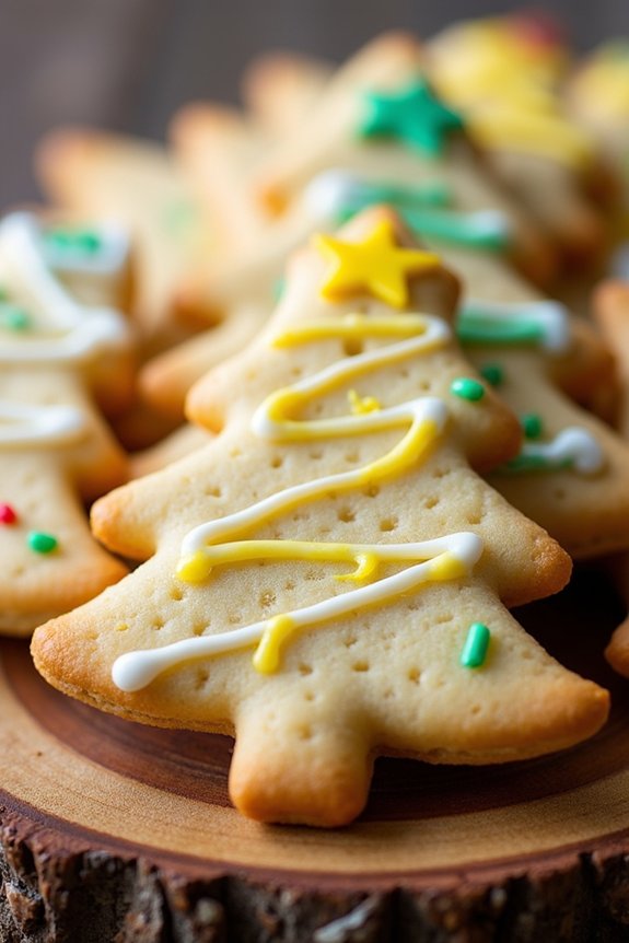 lemon christmas tree cookies