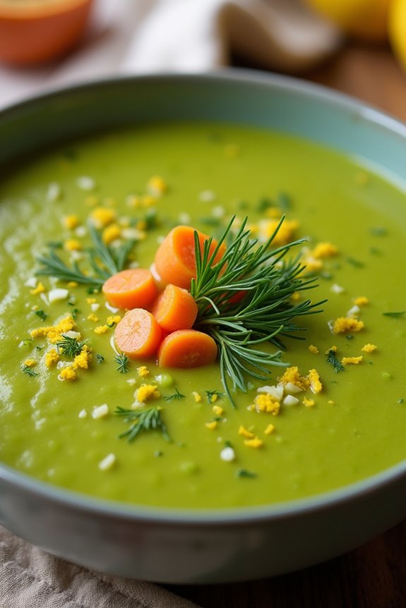 lemon dill split pea soup