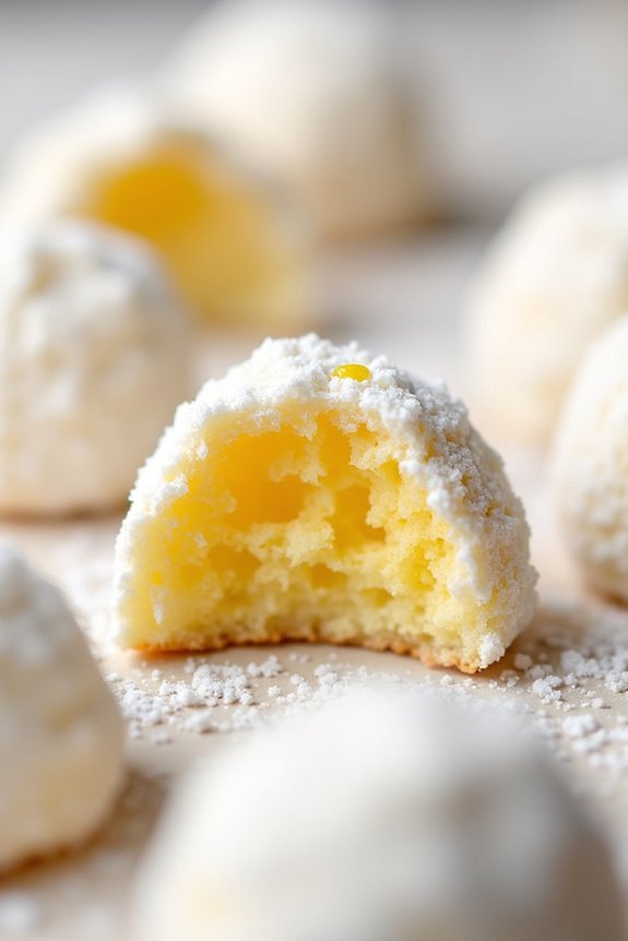 lemon flavored snowball cookies