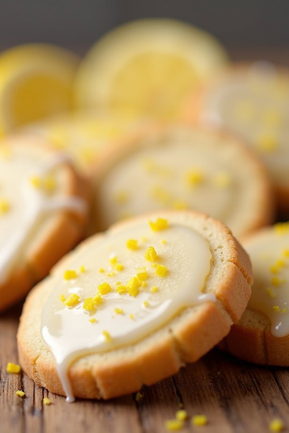 lemon glazed shortbread cookies