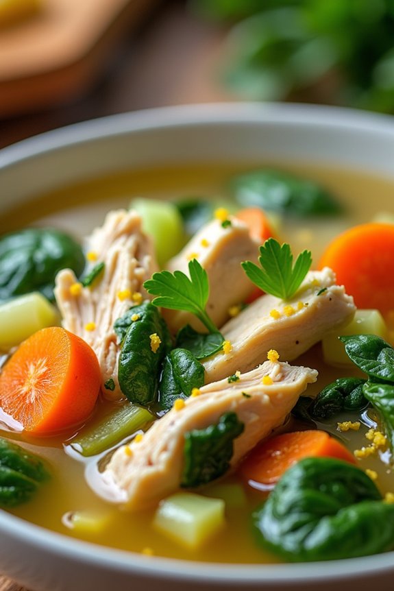 lemon herb chicken soup