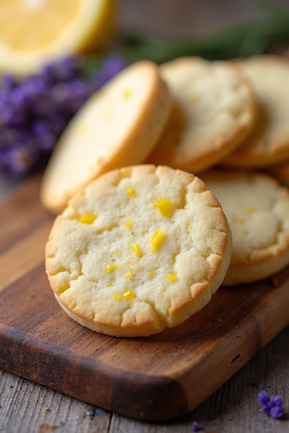 lemon lavender shortbread cookies