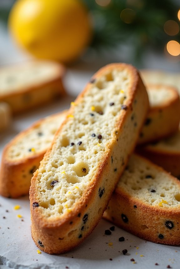 lemon poppy seed biscotti