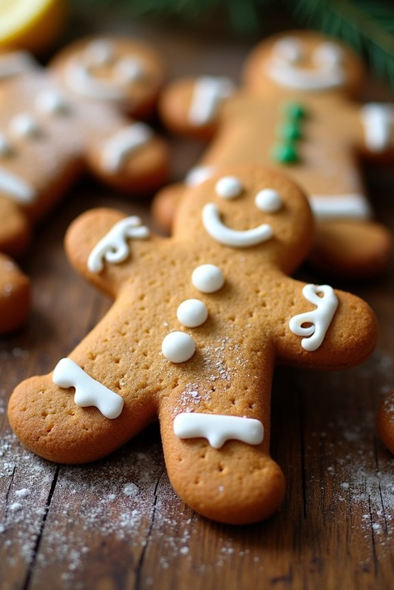 lemon zested gingerbread cookies