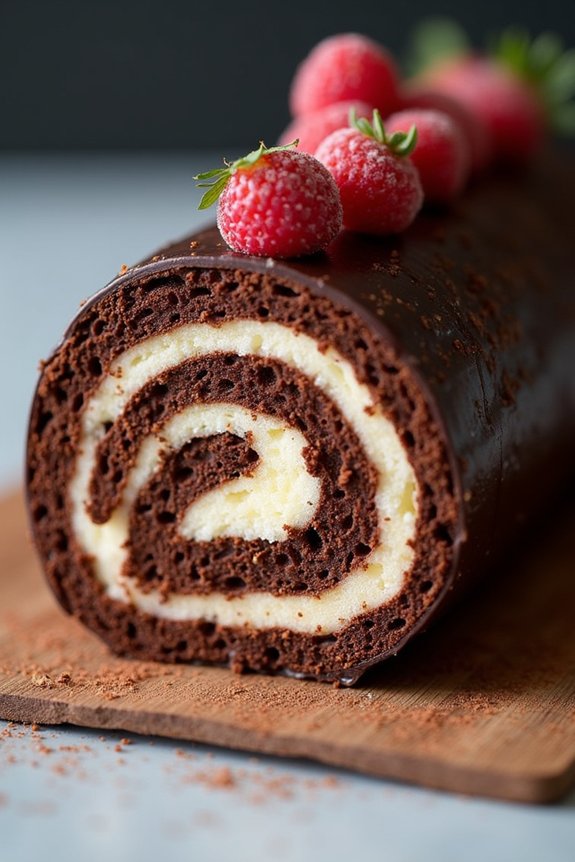 low carb chocolate yule log