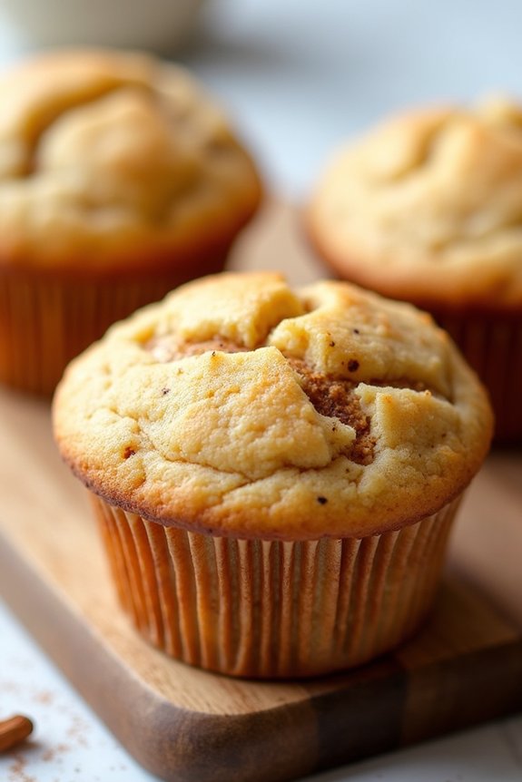 low sugar holiday eggnog muffins