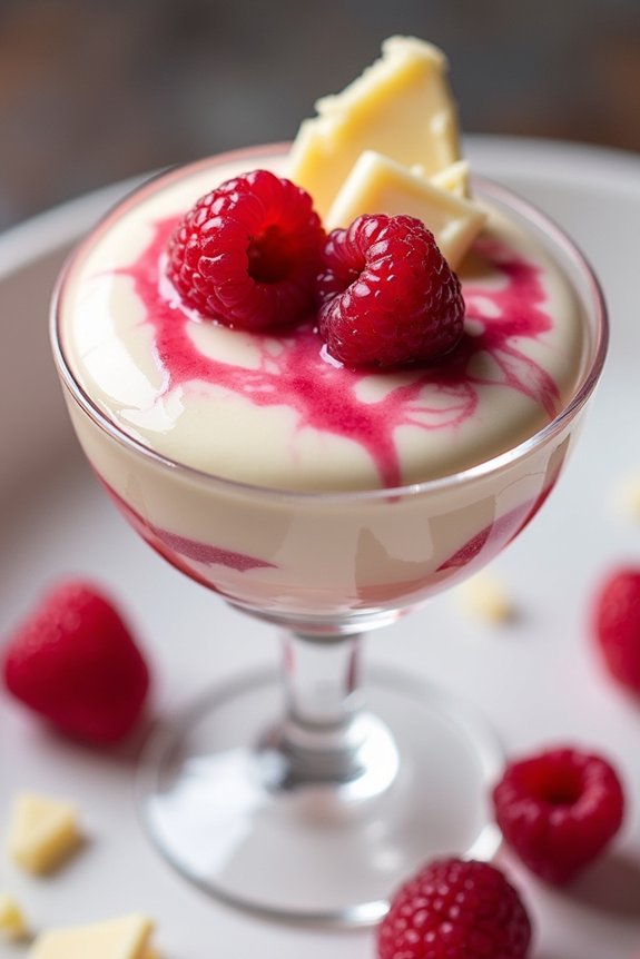luscious white chocolate mousse