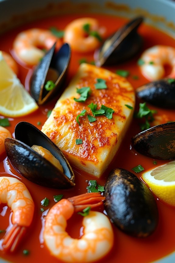 luxurious seafood tomato stew