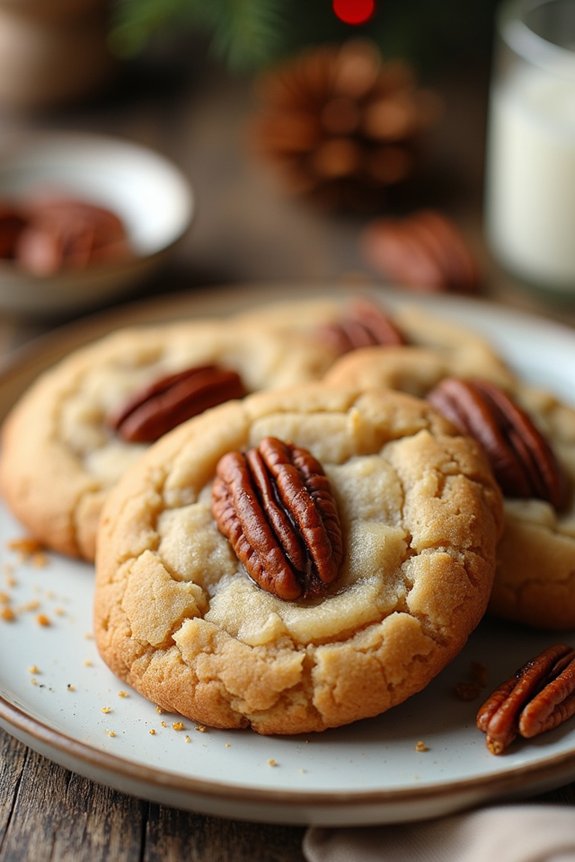 maple pecan holiday cookies