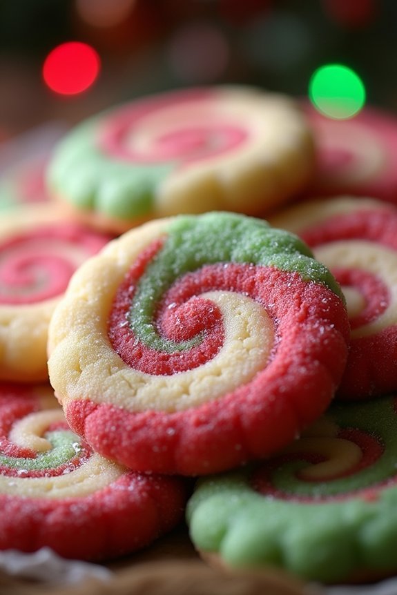 marbled holiday sugar cookies
