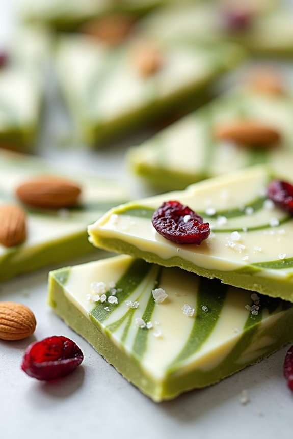 matcha and white chocolate bark