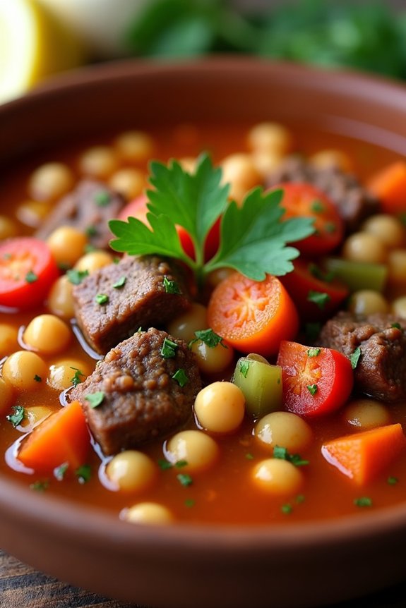 mediterranean beef chickpea stew