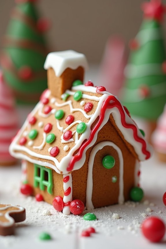 miniature festive gingerbread houses