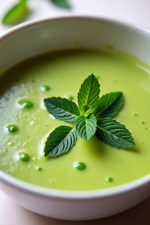 mint and pea soup