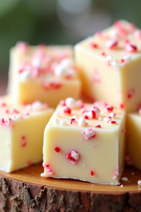 minty white chocolate fudge