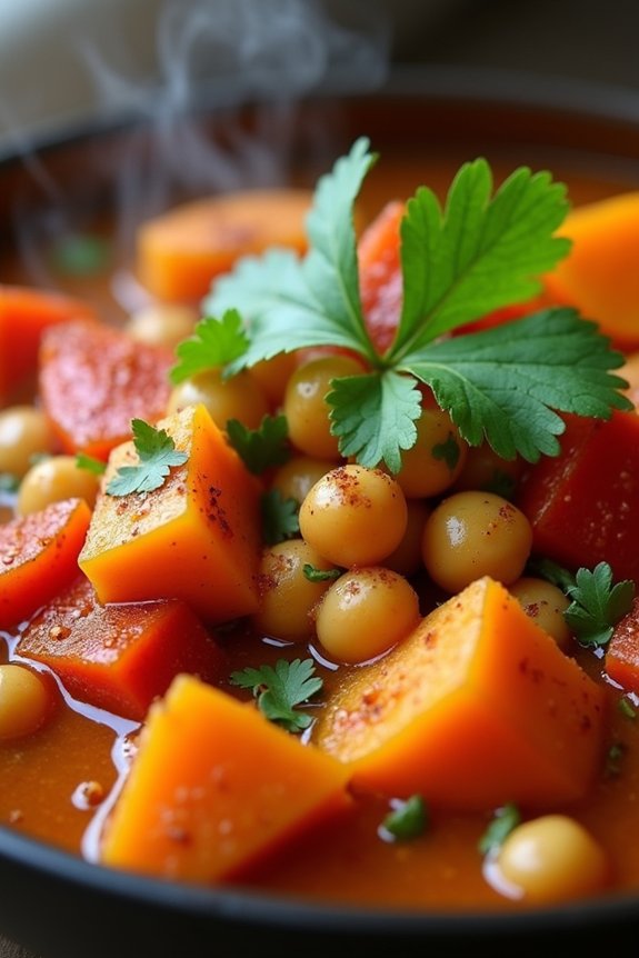 moroccan inspired sweet potato stew