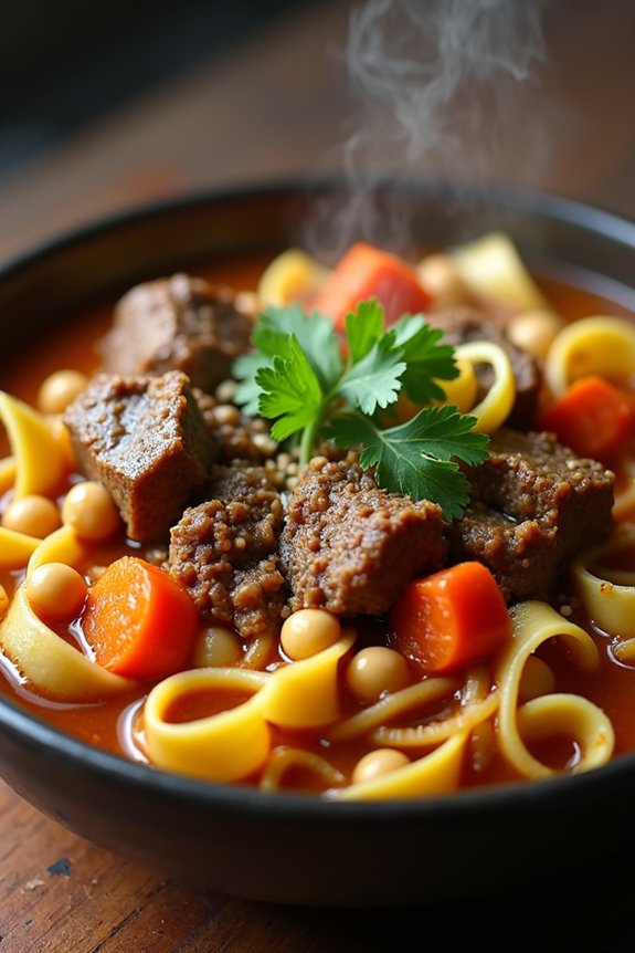 moroccan lamb noodle stew