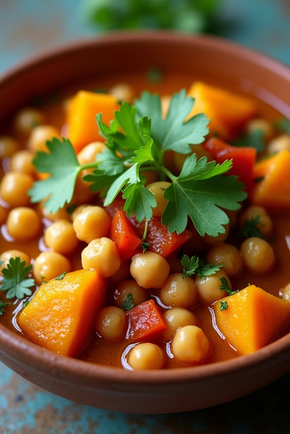 moroccan pumpkin chickpea stew