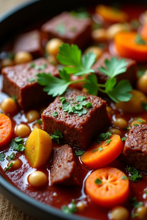 moroccan red wine beef stew