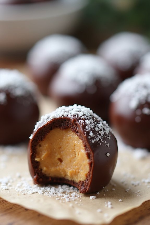 no bake chocolate peanut butter snowballs