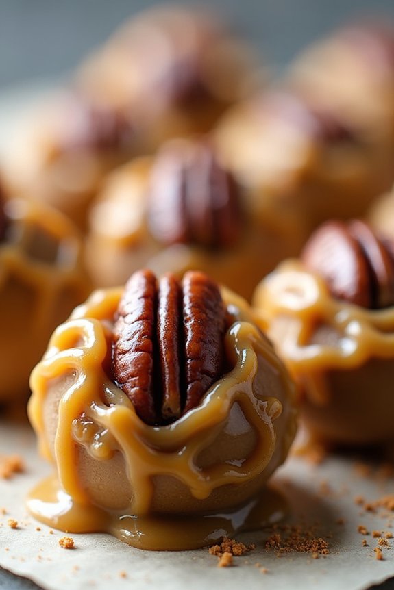 no bake eggnog pecan pralines