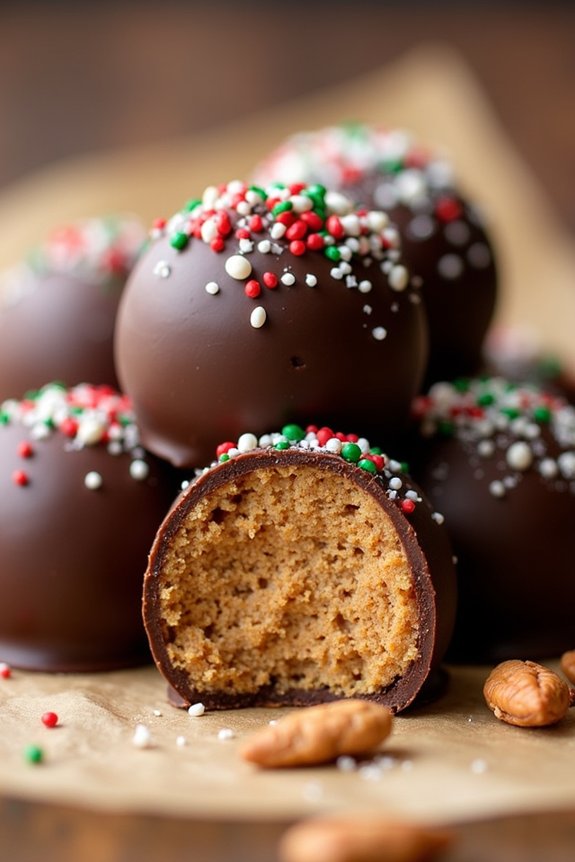 no bake festive gingerbread truffles