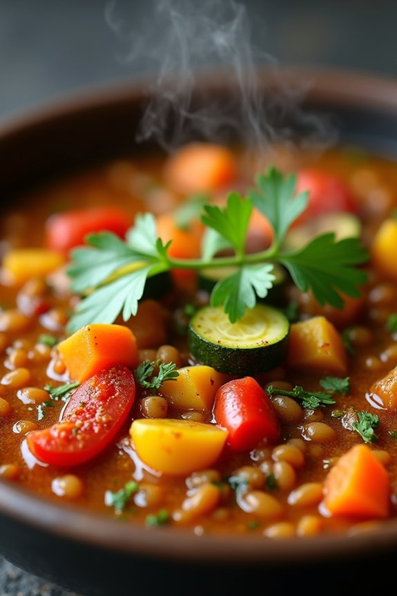 nourishing spicy lentil soup