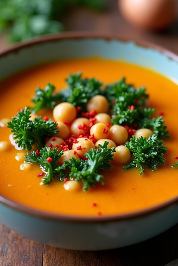 nourishing sweet potato kale soup