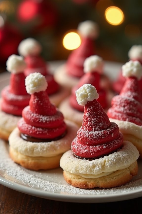 nutella filled festive cookies