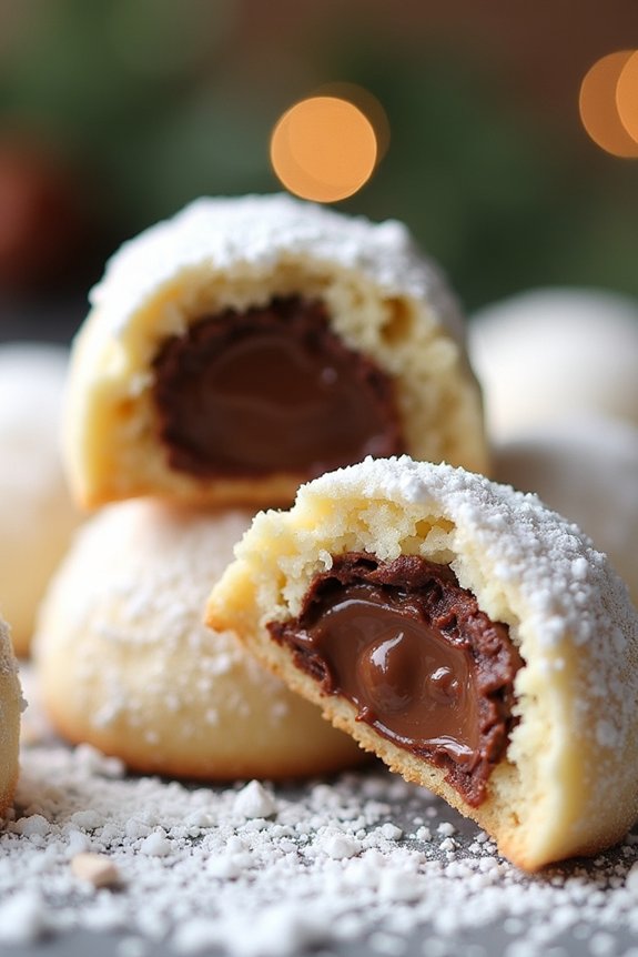 nutella filled holiday cookies