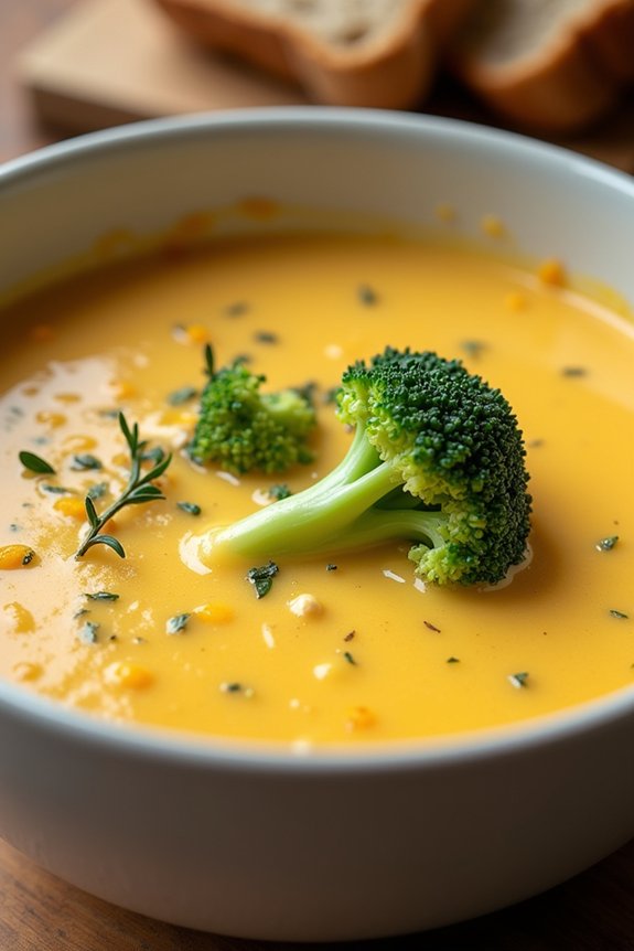 nutritious broccoli cheddar soup