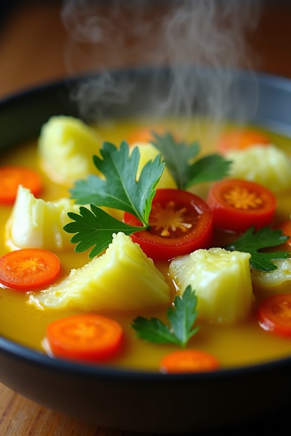 nutritious ginger turmeric cabbage soup