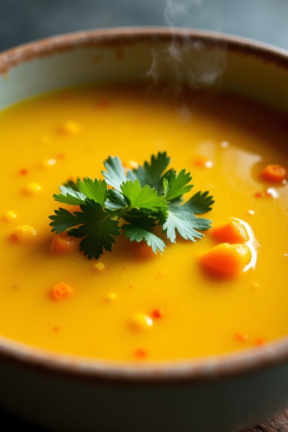 nutritious golden split pea soup