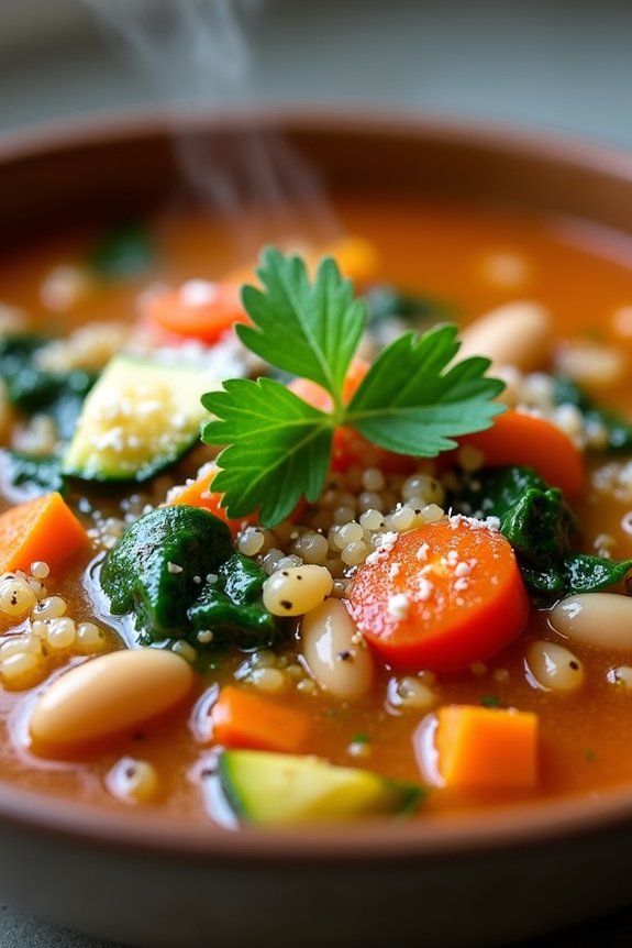 nutritious quinoa minestrone soup